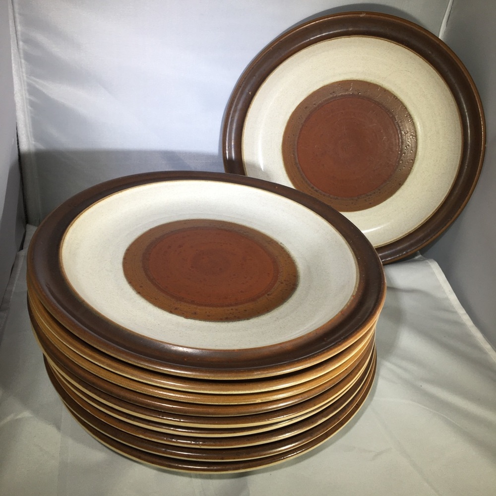 Denby Potters Wheel Red Dinner Plates 10” - Set 10